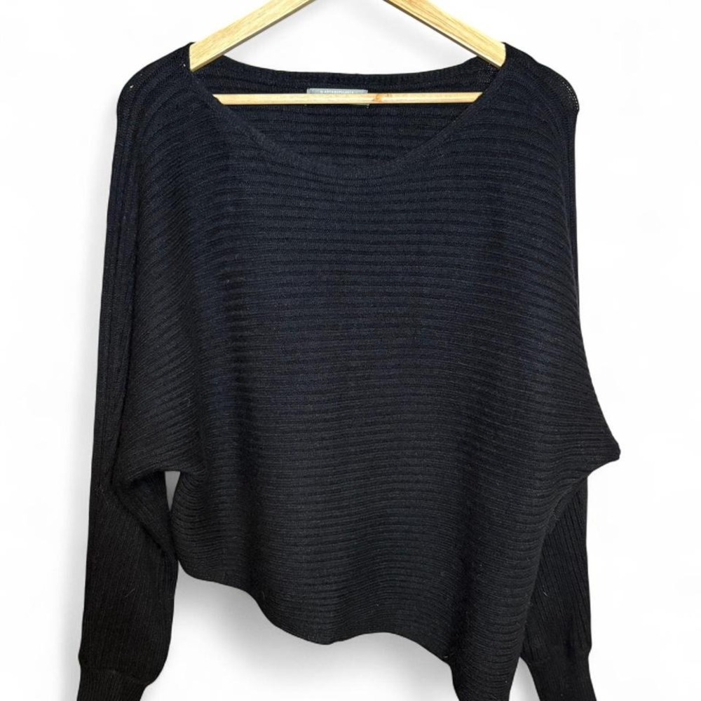 Anthropologie Small Black Knit Sweater